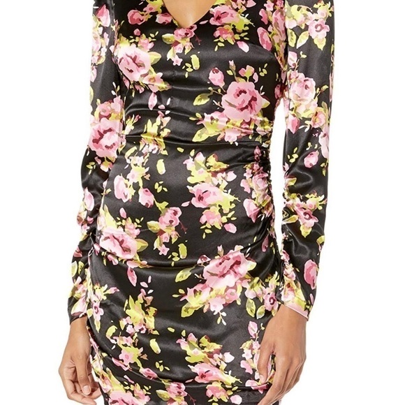 LIKELY - GABRIELA x Revolve Dress Party Cocktail | Satiny Floral Black 3541 BS - Picture 2 of 16